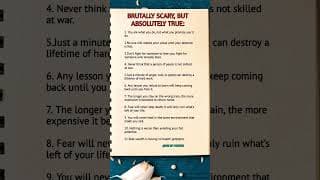 BRUTALLY SCARY, BUT ABSOLUTELY TRUE | #LifeLessons #Mindset #Truth #Wisdom #SelfImprovement #Reality