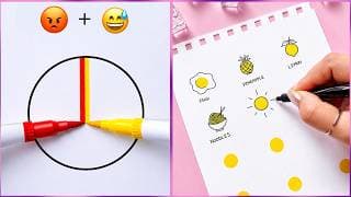 12 Easy Art TIPS & HACKS That Work Extremely Well || Easy painting for Beginners