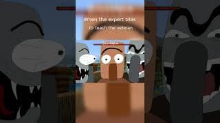 teach the veteran #minecraft #minecraftshorts #minecraftmemes #minecraftanimation #steve