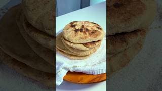 100% Whole Wheat Pita Bread (No Oven!) #pita #breadrecipe #shorts