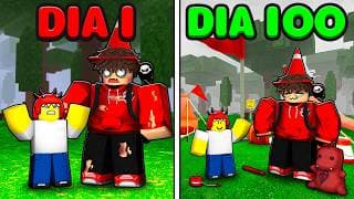 100 DIAS COM A DINO KID NO 99 NOITES NA FLORESTA