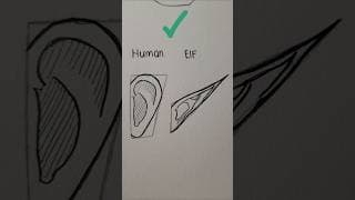 how to draw human and elf ears 👂 #design #drawing #sketch #sketchbook #drawingtutorial #sketching