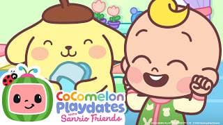 Yes Yes Clean Up with Hello Kitty & Pompompurin 🧹🫧 | CoComelon Playdates with Sanrio Friends