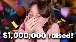 we raised $1,000,000 for charity 🥺