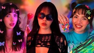 ASMR 3 Best Friends Get You Ready for a Rave ✨ (makeup, outfits, accessorizing, pampering)