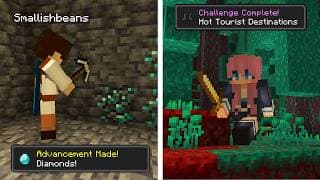 Minecraft Advancement Race!!