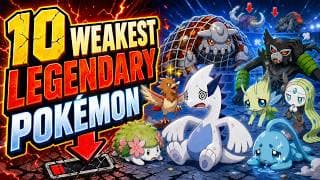 Top 10 WEAKEST Legendary & Mythical Pokémon in the Anime!