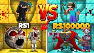 Rs1 vs Rs1,00,000 HORROR ENTITY MINING Challenge in Minecraft...