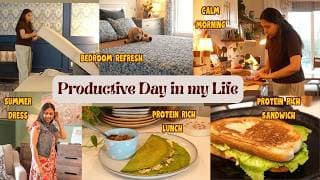Joy of Homemaking - Protein rich Meal I Summer Dress shopping I Bedroom refresh I Calm vlog