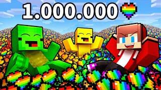 How JJ and Mikey Have 1,000,000 HEARTS in Minecraft?