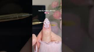how to make a 3D bow 🎀🌸 #nails #shorts #nailtutorial
