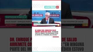 🔵 #EnfoquePublico | Dr. Enrique Paris arremete contra Izkia Siches por su oposición en pandemia