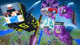 1 SPEEDRUNNER VS 4 HUNTERS in Manhunt SMP || Minecraft