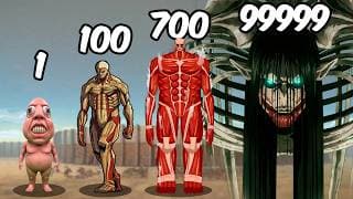 Evolui o TITAN de ATTACK ON TITAN até o MAIS FORTE no Roblox