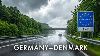 Crossing the Border: Germany to Denmark 🇩🇪 🇩🇰 | Scenic Drive 4K