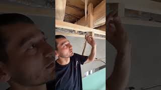 Genius Laser Level Hack for Perfect Ceilings! 🎯#CeilingFraming #LaserLevel #WoodworkingHacks
