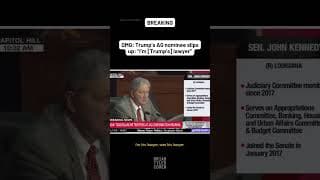 OMG: Trump’s AG nominee slips up: I’m Trump’s lawyer