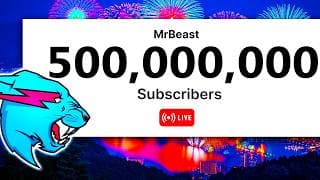 MrBeast 500 Million Subscribers LIVE Countdown!
