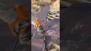 No Safety Gear, But Peak Precision? 🛑👀#ConstructionSafety #RoofingLife #MetalWork