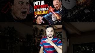Putin Wants To 'END ALL' Machines of Elon Musk in Sky! Starlink Satellites At RISK! #shorts