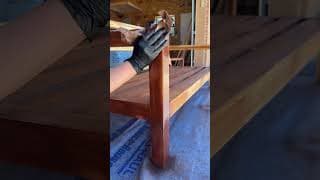 Let's give this weathered outdoor patio set a new life! #diy #restoration #woodworking