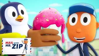 Can Mr. ZIP Save the Ice Cream Party? 🍦| Mail with Mr. ZIP | Fun Videos for Kids & Families