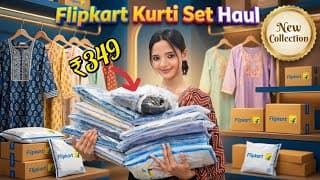 ₹349 main kurta set?🤑 New Collection from Flipkart #kurtaset #kurtiset