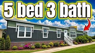 EXTRA SPACE for the WHOLE family in this NEW mobile home! Prefab House Tour