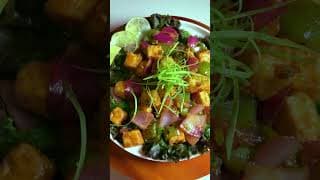 Chili Paneer Served with a Lettuce Wrap #shorts #recipe