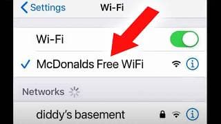 Never Connect to "Free" WiFi