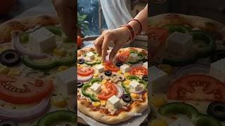 Heart-Shaped Paneer Pizza on a Rainy Evening | Ghibli Style Cooking ASMR | Peaceful Indian Village