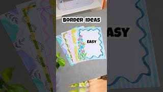 Easy Border Designs for Project files #diy #project #art #border