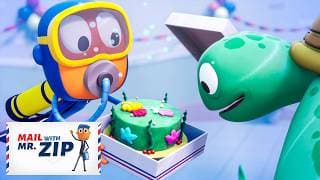 📫Mr. Zip's Underwater Birthday Cake Delivery! 🌊| Mail with Mr.ZIP | Fun Videos for Kids & Families