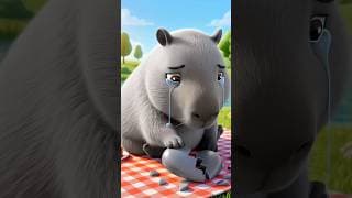 Poor Capybara with a Heart Lost It's Color #shorts #capybara #cartoon