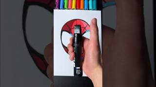 Drawing Spider-Man! Satisfying art!🕷️ (#shorts)