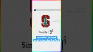 Solve this and you're smart enough for Stanford..