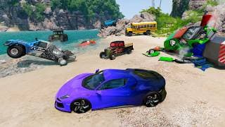 Racing Random Cars Around Beach
