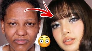 Makeup Transformation LISA BLACKPINK 😱🔥 Korean Glam WITHOUT Plastic Surgery!! #makeuptutorial