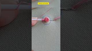 making Rose by straw#embroidery#embroidered#rosé#roses#stitching#stitch#handmade#sewing#art#diy#yt